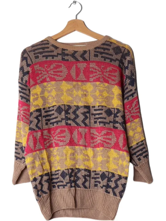 Babäm! - Malina Wong Vintage Damen Pullover, multicolor - Gr. L - Bild 1