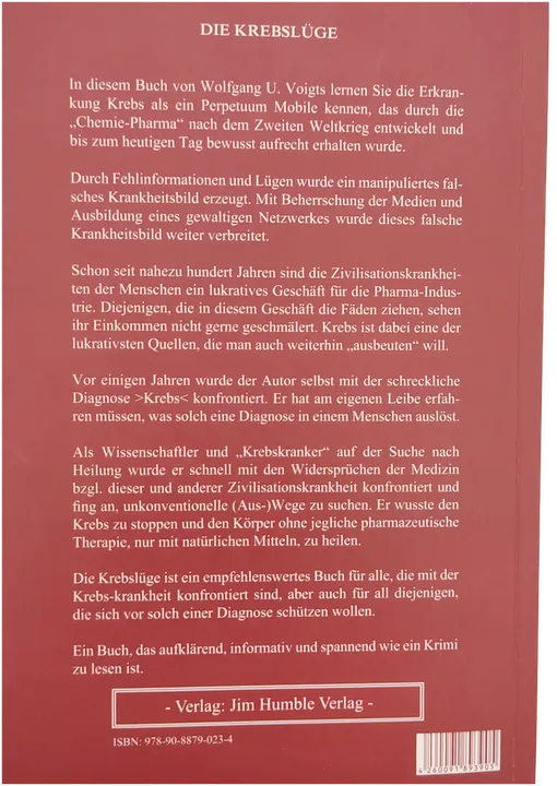 Die Krebslüge. Krebs ist eine Infektionskrankheit - Wolfgang U. Voigts - Bild 2