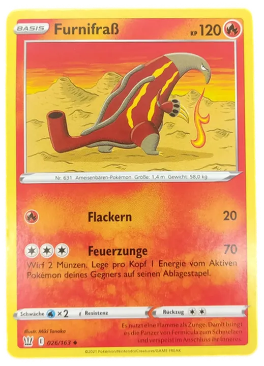 Pokémon Sammelkarte Basis Furnifraß - Bild 1