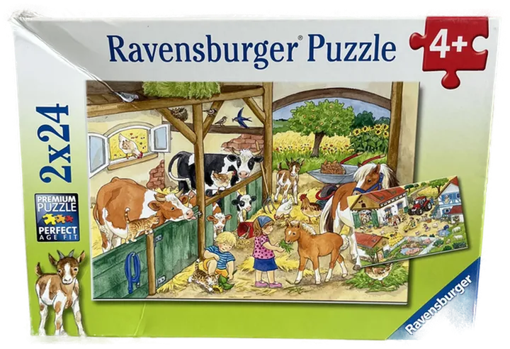 RAVENSBURGER Puzzle Fröhliches Landleben 2x24 ab 4 Jahre - Bild 1