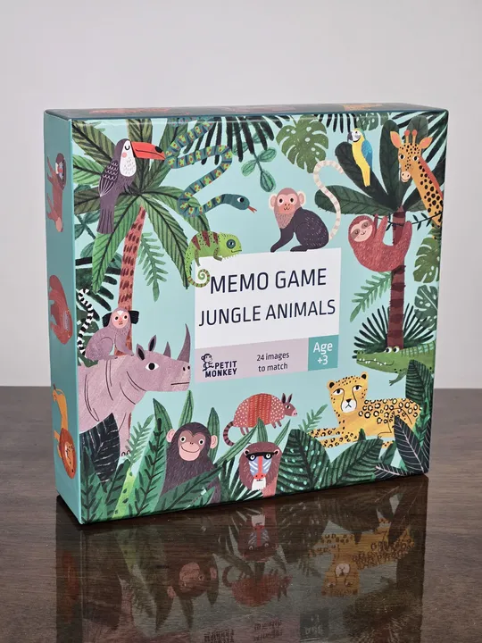 MEMO GAME JUNGLE ANIMALS - Gesellschaftsspiel - PETIT MONKEY  - Bild 1