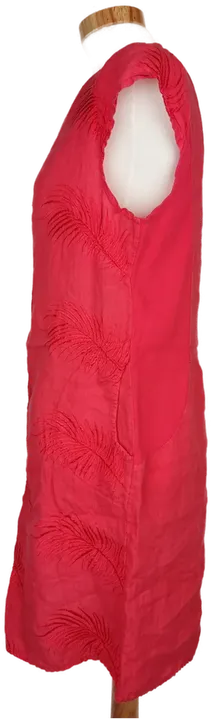 New Collection Damen Kleid mit Blättern bestickt rot - M/38 - Bild 3