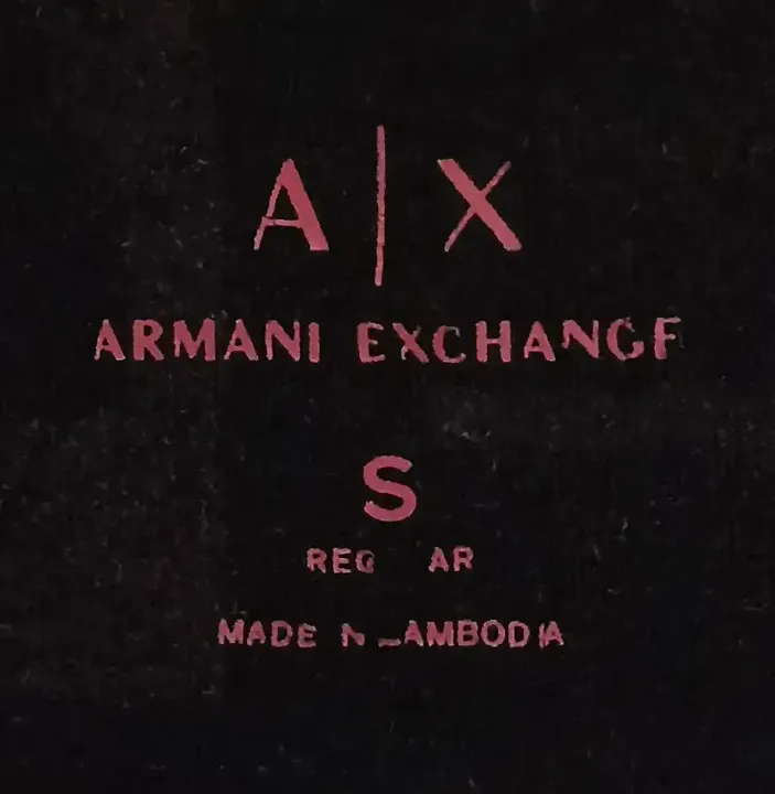 Armani T-Shirt schwarz mit Typo-Print Gr. S - Bild 3