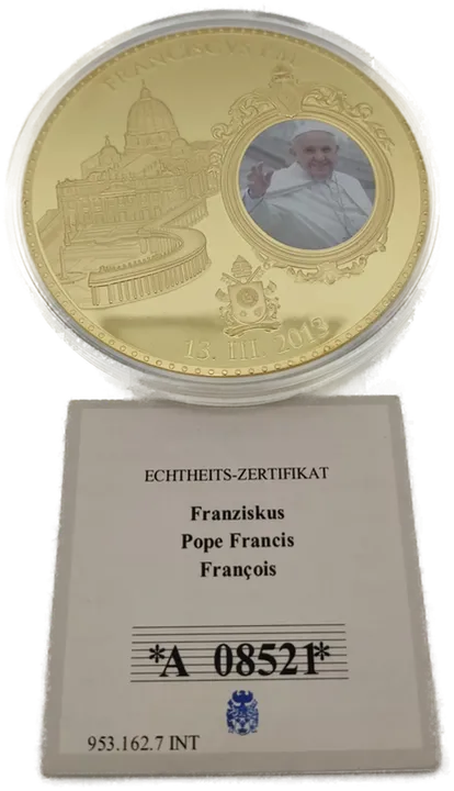 Münzen Set (2 Stück) Papst Franziskus und Franz Josef und Sissi - Bild 2