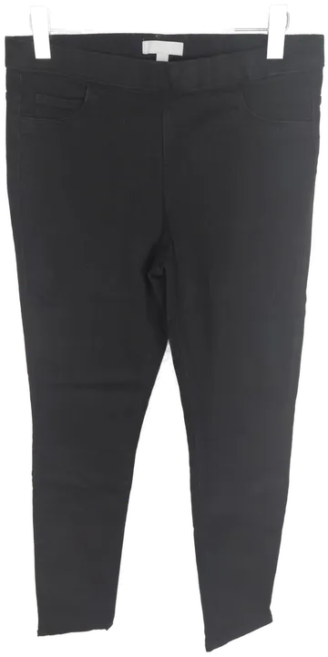 H&M Damen Stretch Jeans mit Gummizugbund, schwarz, Größe 44 - Bild 1