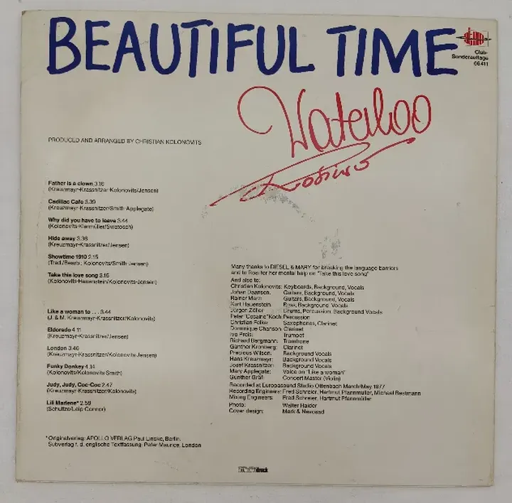 Langspielplatte - Waterloo & Robinson - Beautiful Time - Bild 2