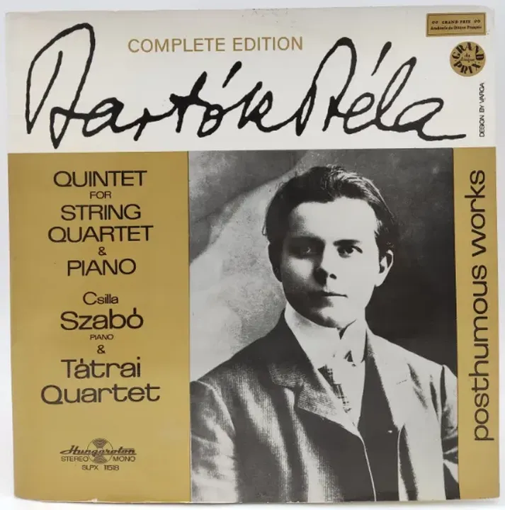 Vinyl LP - Bartók Béla, Csilla Szabó, Tátrai Quartet - Quintet for String Quartet & Piano  - Bild 1