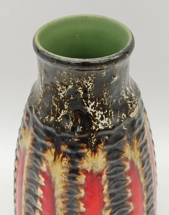 Vintage Vase rot/ braun  - Bild 2