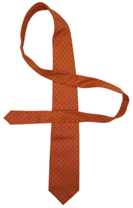 Edsor Kronen Herren Krawatte orange gepunktet - Bild 4