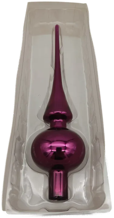 Christbaumspitze aus Glas in violett - Bild 1