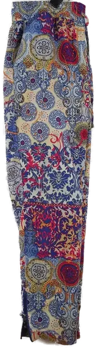 Sommerhose 'Jean Pascale' lang mit Gummizugbund, bunt gemustert mit Einschubtaschen, Größe 40 - Bild 2
