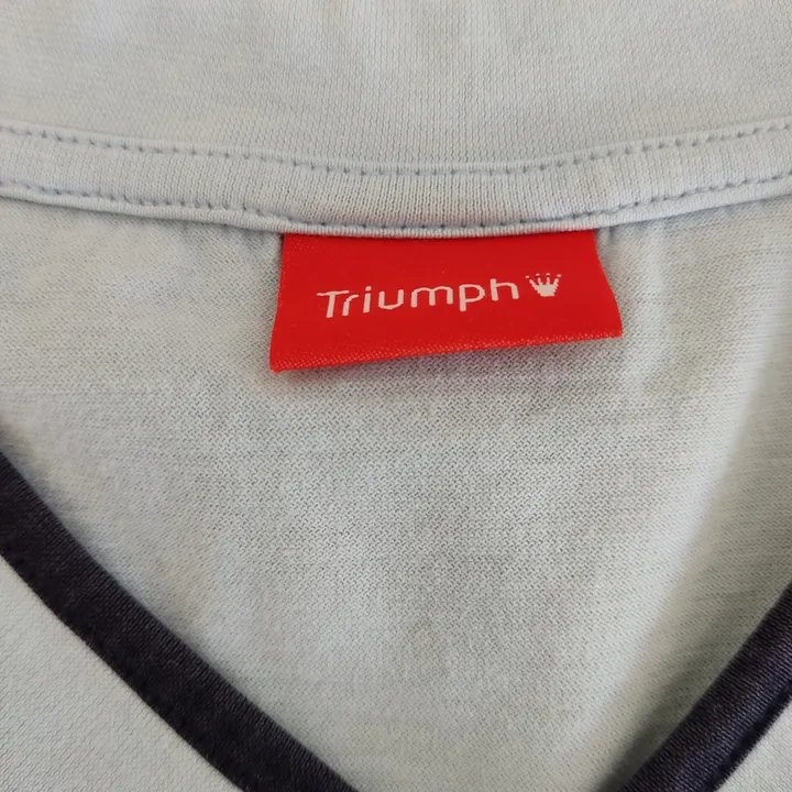 Triumph Herren Schlafanzug hellblau / dunkelblau kurze Hose Größe EUR 54 / XL - Bild 4