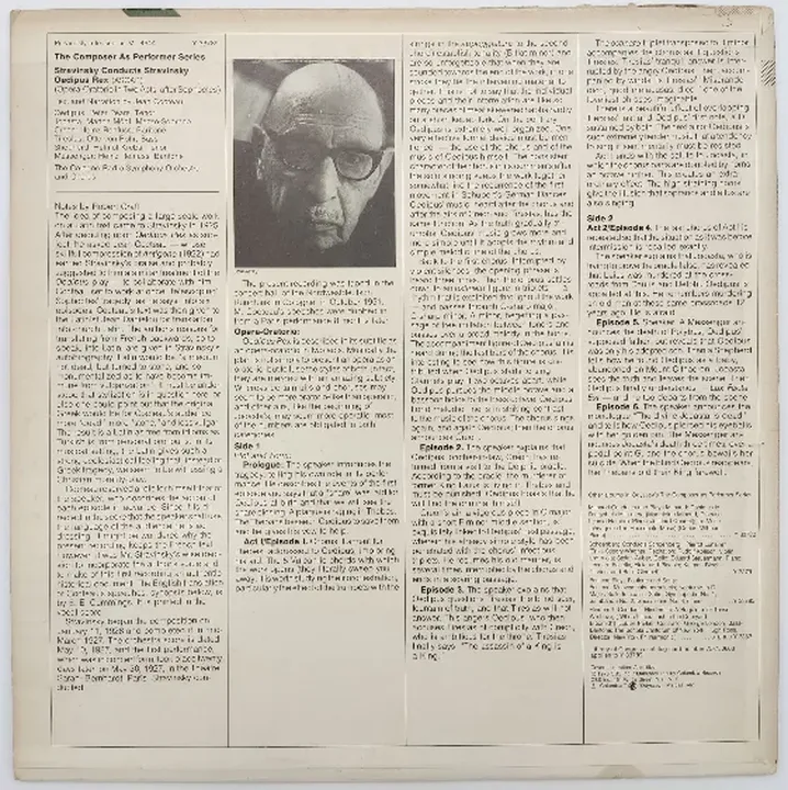 Vinyl LP - Stravinsky Conducts Stravinsky - Oedipus Rex  - Bild 2
