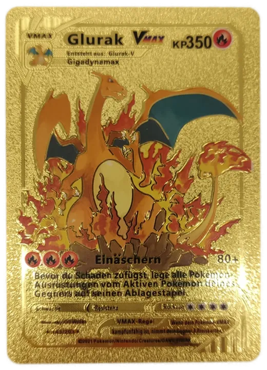  Pokémon Sammelkarte Goldfolie Glurak Vmax - Bild 1