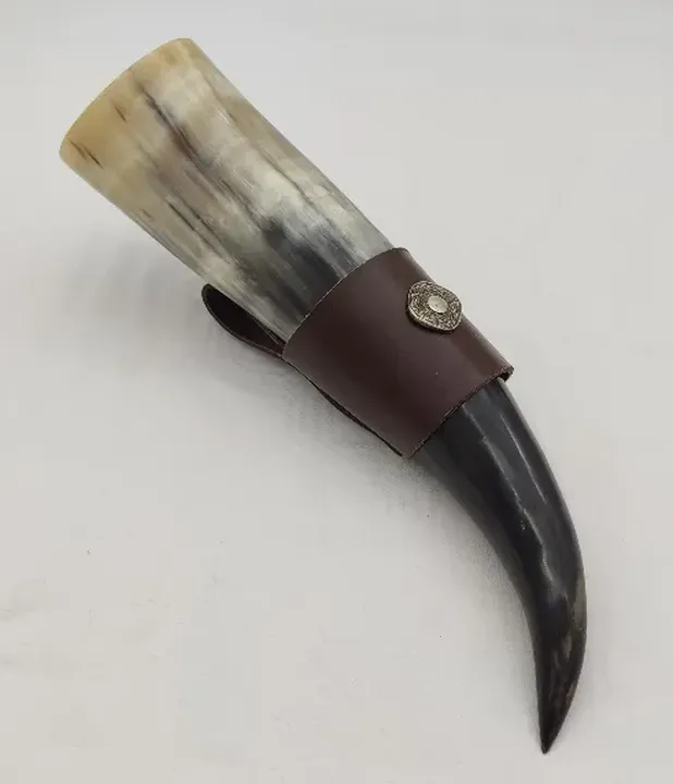 Wikinger - Trinkhorn mit Lederholster - Bild 1