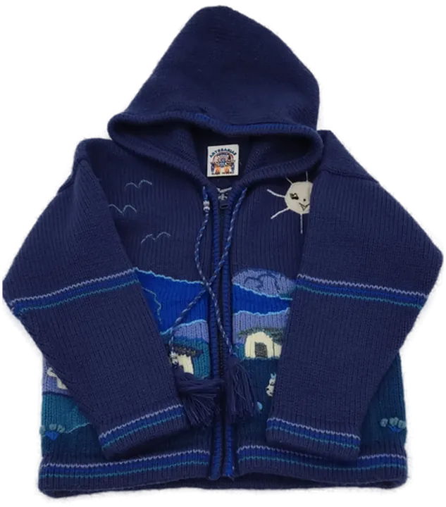 Artesanias Kinder Strickjacke Blau Gr. 6 Jahre - Bild 1