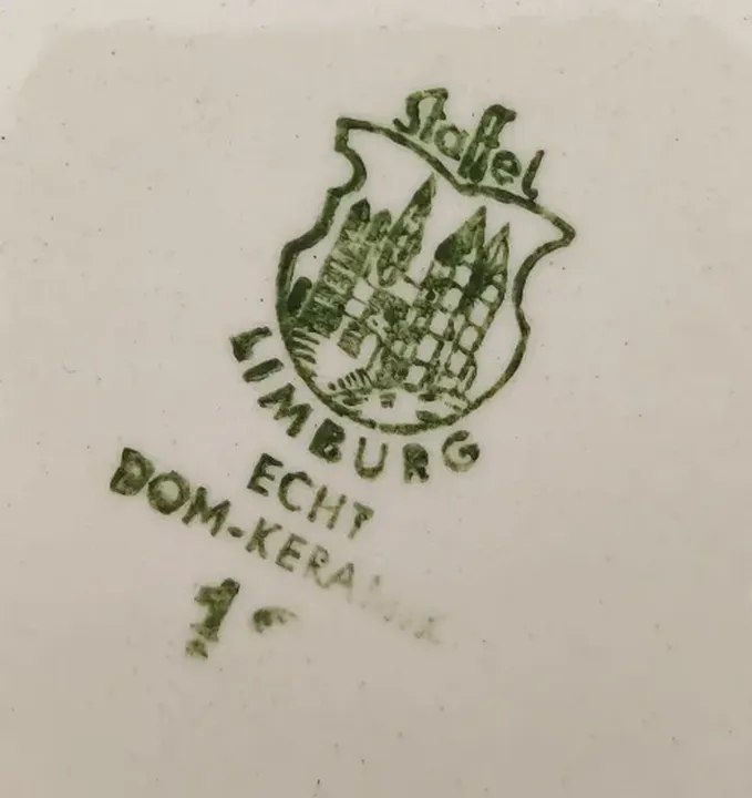 Staffel Limburg Echt Dom-Keramik Platte mit Rosen - Bild 3