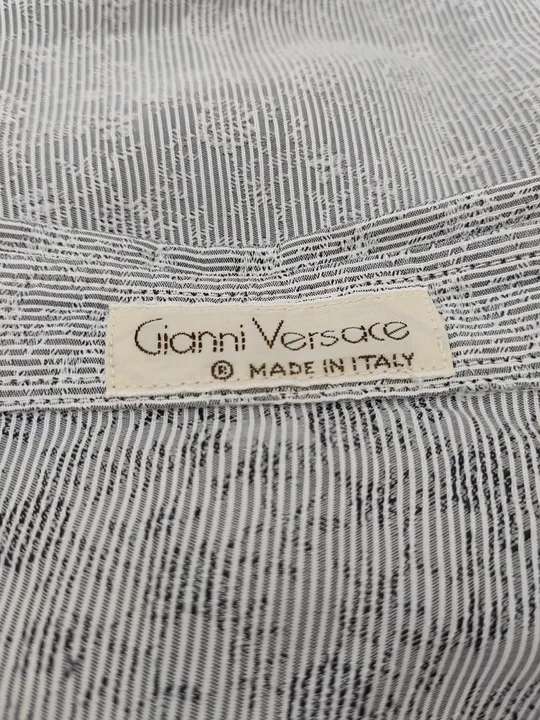 Versace Herren Hemd grau Gr. 52 Vintage - Bild 2