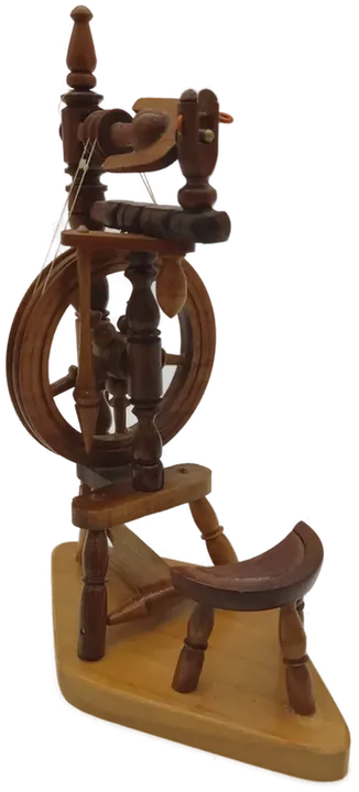 Deko Spinnrad aus Holz  - Bild 2