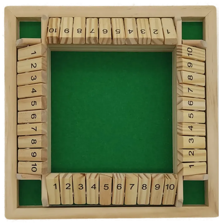 Deluxe Shut The Box - Das Beliebte Würfelspiel Aus Holz Für 1 Bis 4 Spieler  - Bild 2