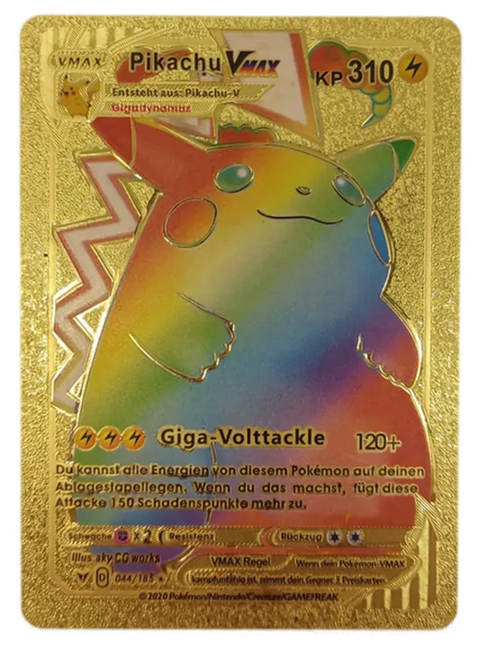 Pokémon Sammelkarte Goldfolie Vmax Pikachu Vmax - Bild 1