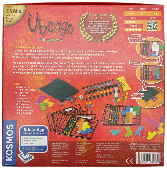 Ubongo - Legespiel, Kosmos  - Bild 2