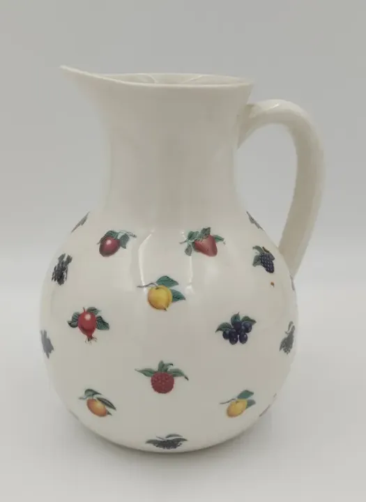 Wasserkrug aus Keramik mit Obst - Bild 1