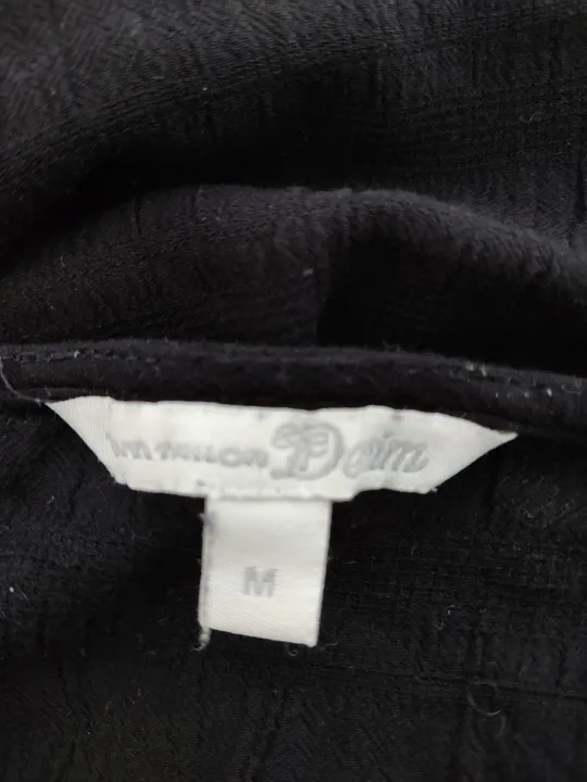 Tom Tailor Denim Damen Langarm-Shirt schwarz mit Brusttrasche - M - Bild 5