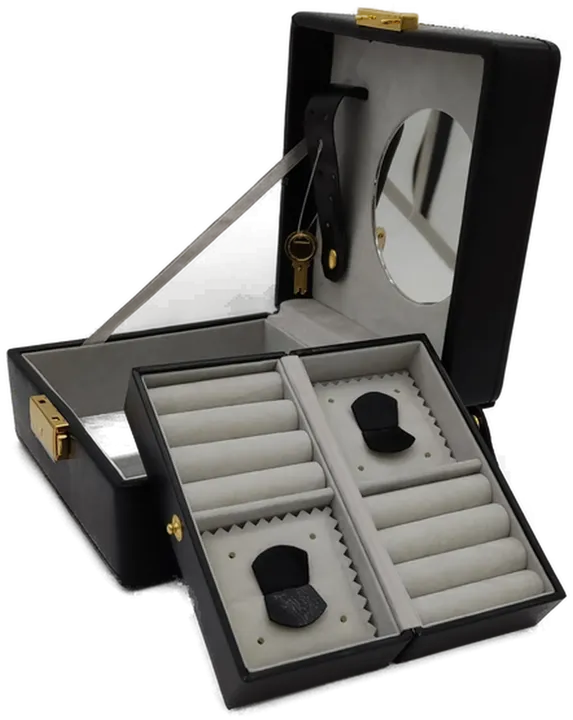 Schmuck-Koffer in Lederoptik mit herausnehmbarem Minietui - Bild 3