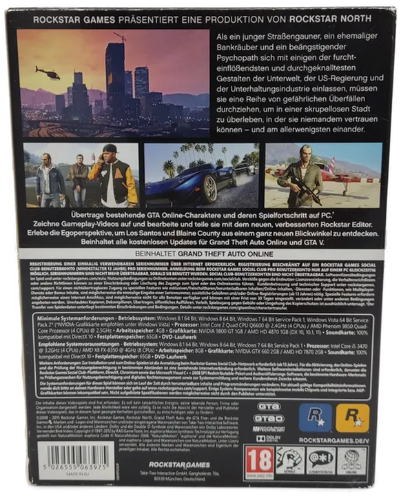 PC Grand Theft Auto V GTA 5 DVD-Box (2015) - Bild 2