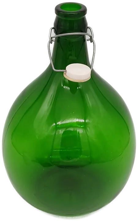Grüne Vintage-Ballonflasche mit Bügelverschluss - 5 Liter - Bild 3
