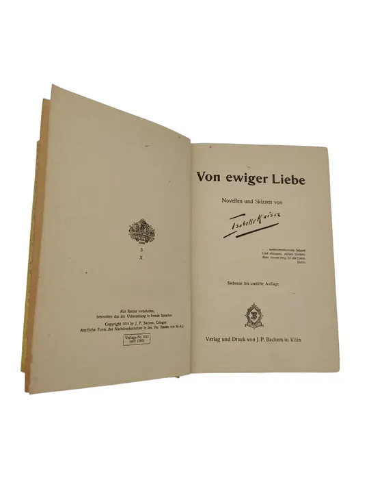 Isabelle Kaiser - Von ewiger Liebe. Novellen und Skizzen - Bild 2