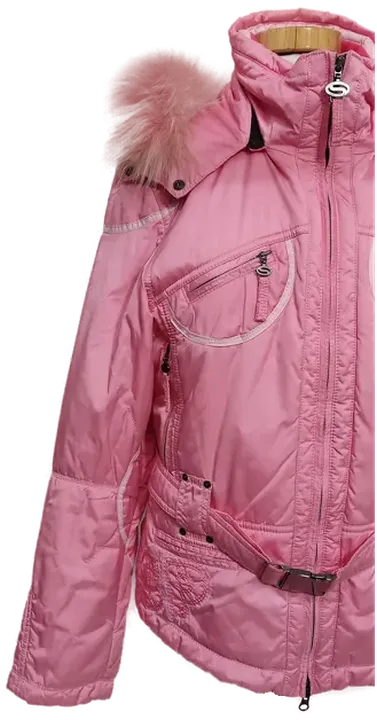 SP Kitzbühel Sportalm Vintage Damen Skijacke mit Kunstpelz roserot/pink Größe 42 - Bild 7