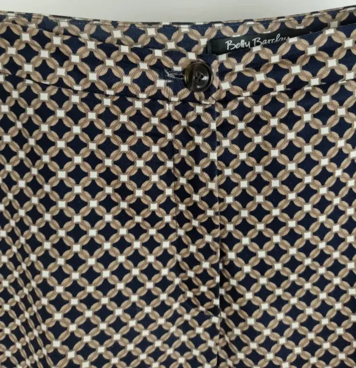 Betty Barclay Damen Stoffhose gemustert blau/braun - L  - Bild 4