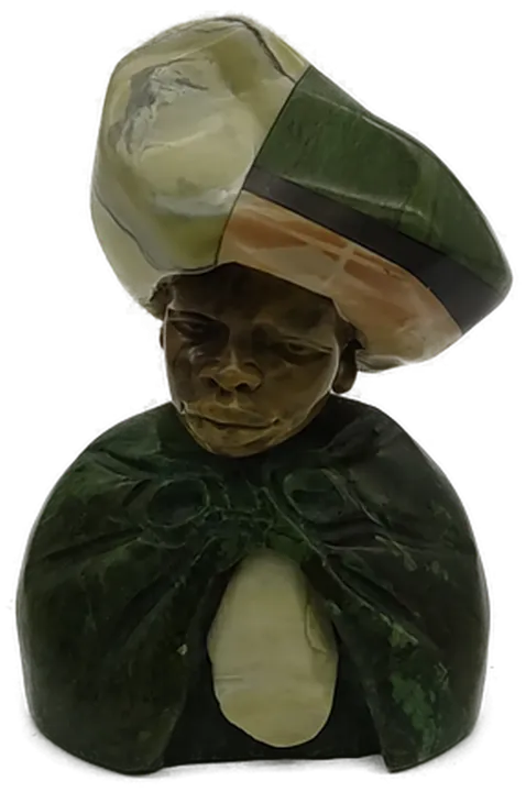 Afrikanische Frau Steinskulptur von P. Kgaile - Bild 4