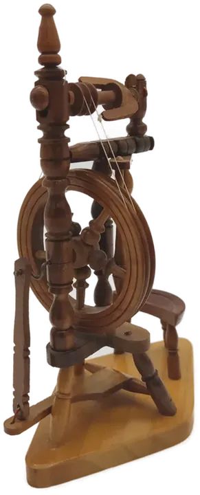 Deko Spinnrad aus Holz  - Bild 8