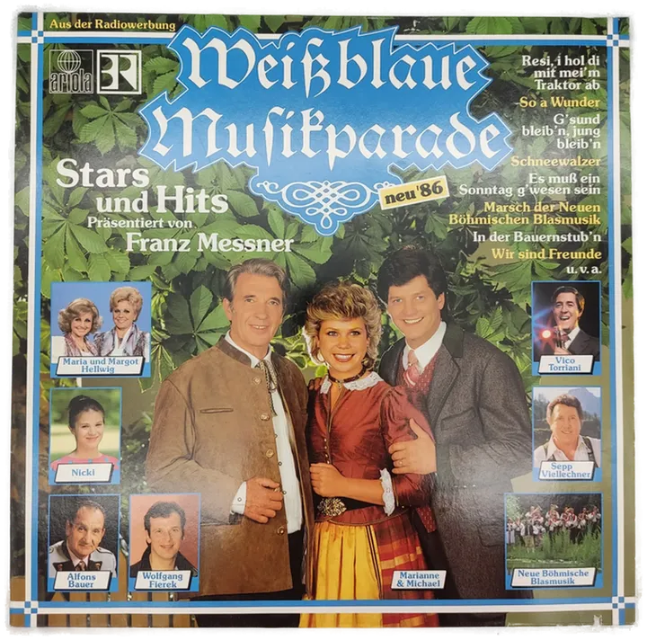Weißblaue Muskiparadae - Stars und Hits präsendiert von Franz Messner Vinyl Schallplatte  - Bild 1
