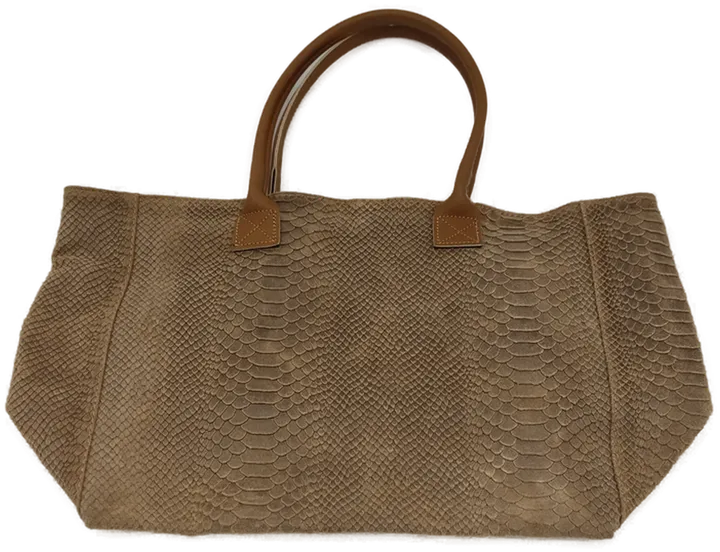 Eve's Gifts Lederhandtasche beige Made in ItaLy - Bild 1