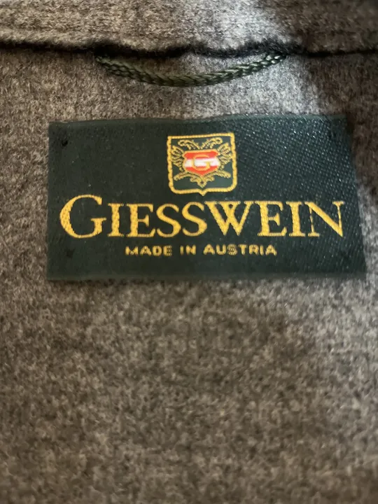 Giesswein Herren Lodenjacke Gr. 52 - Dunkelgrau - Schurwolle - Bild 3