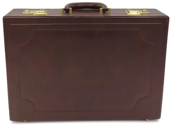 Aktenkoffer braun aus Kunstleder - 31cm x 44cm x 10cm  - Bild 1