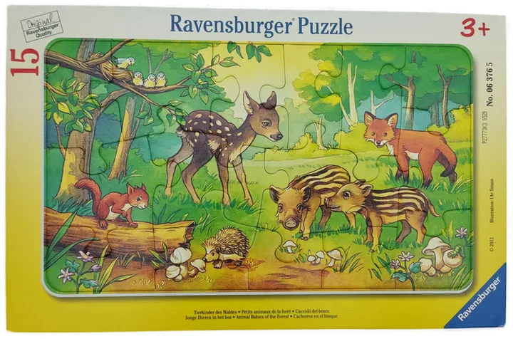 Ravensburger Kinderpuzzle – Tierkinder des Waldes (ab 3 Jahren) - Bild 1