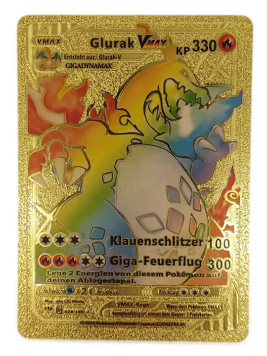  Pokémon Sammelkarte Goldfolie Glurak Vmax - Bild 1