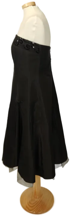 Damenkleid mit Pailettenapplikation Neckholder schwarz Gr. 38 - Bild 3