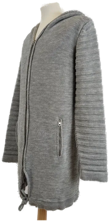 Lange CARISMA Strickjacke mit Kapuze und Reißverschluss, Gr. L - Bild 4