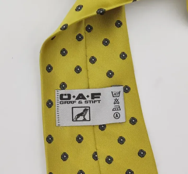 Ö.A.F. Herren Krawatte und Fliege gelb gepunktet Set 2tlg.  - Bild 3