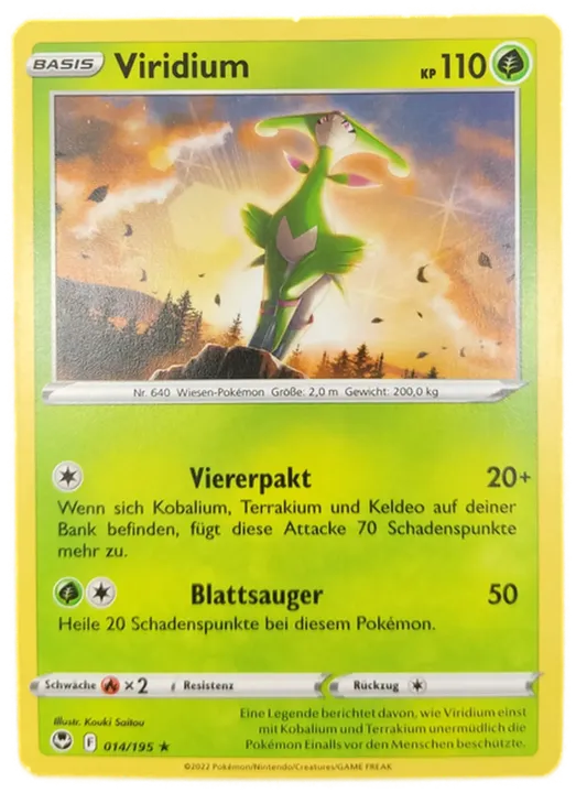 Pokémon Sammelkarte Basis Viridium - Bild 1