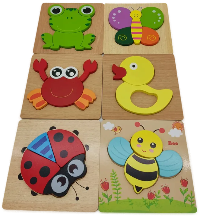 OleOletOy Holzpuzzle Set (6 Stück) - Bild 1