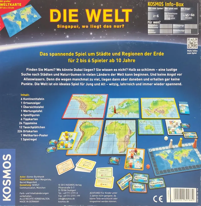 Die Welt, Singapur, wo liegt das nur? - Gesellschaftsspiel - Kosmos  - Bild 2