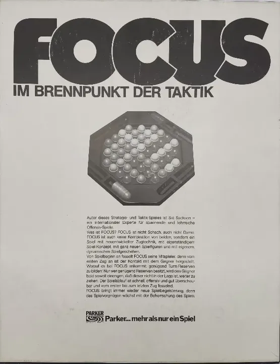 Focus: Im Brennpunkt der Taktik - Taktikspiel, Parker - Bild 2