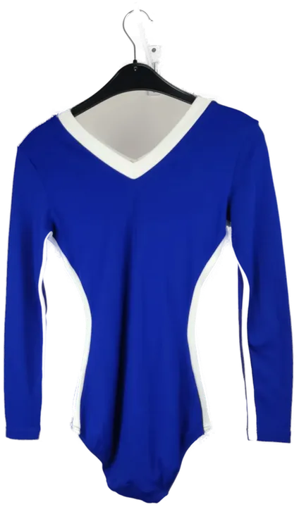 Helanca Damen Sport-Trikot blau mit weisser Einfassung - M/38 - Bild 2